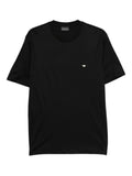Emporio Armani Logo-Embroidered T-Shirt — Black