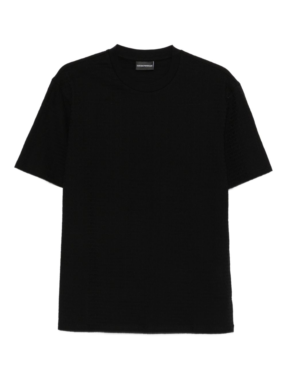 Emporio Armani Logo Jacquard T-Shirt — Black