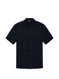 Emporio Armani Cotton Short-Sleeve Shirt — Navy