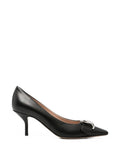 Emporio Armani Buckle-Detail Leather Pump — Black