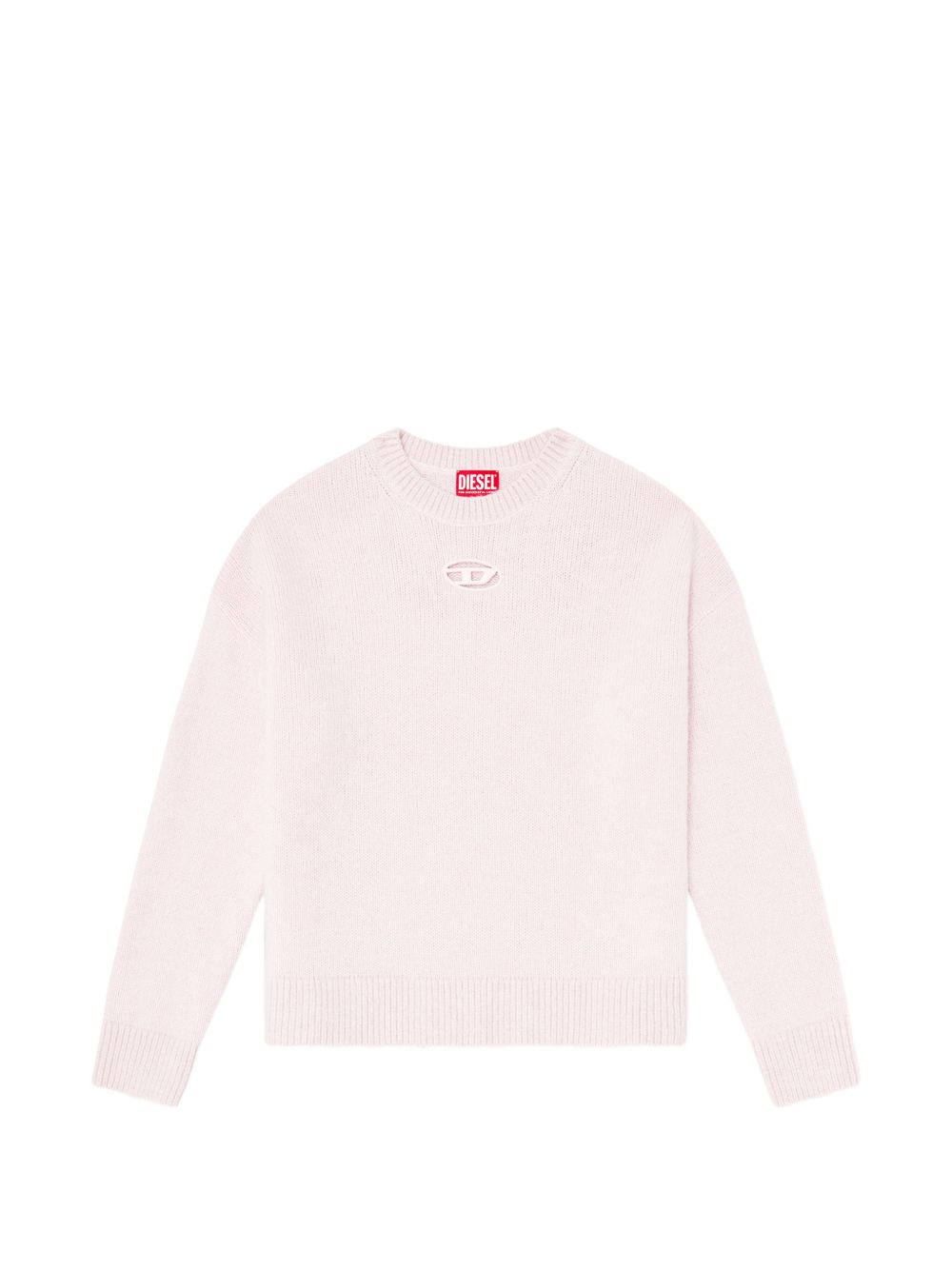 Diesel Logo Wool Blend Sweater — Pink