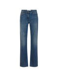Elisabetta Franchi Rhinestone-Embellished Jeans — Blue