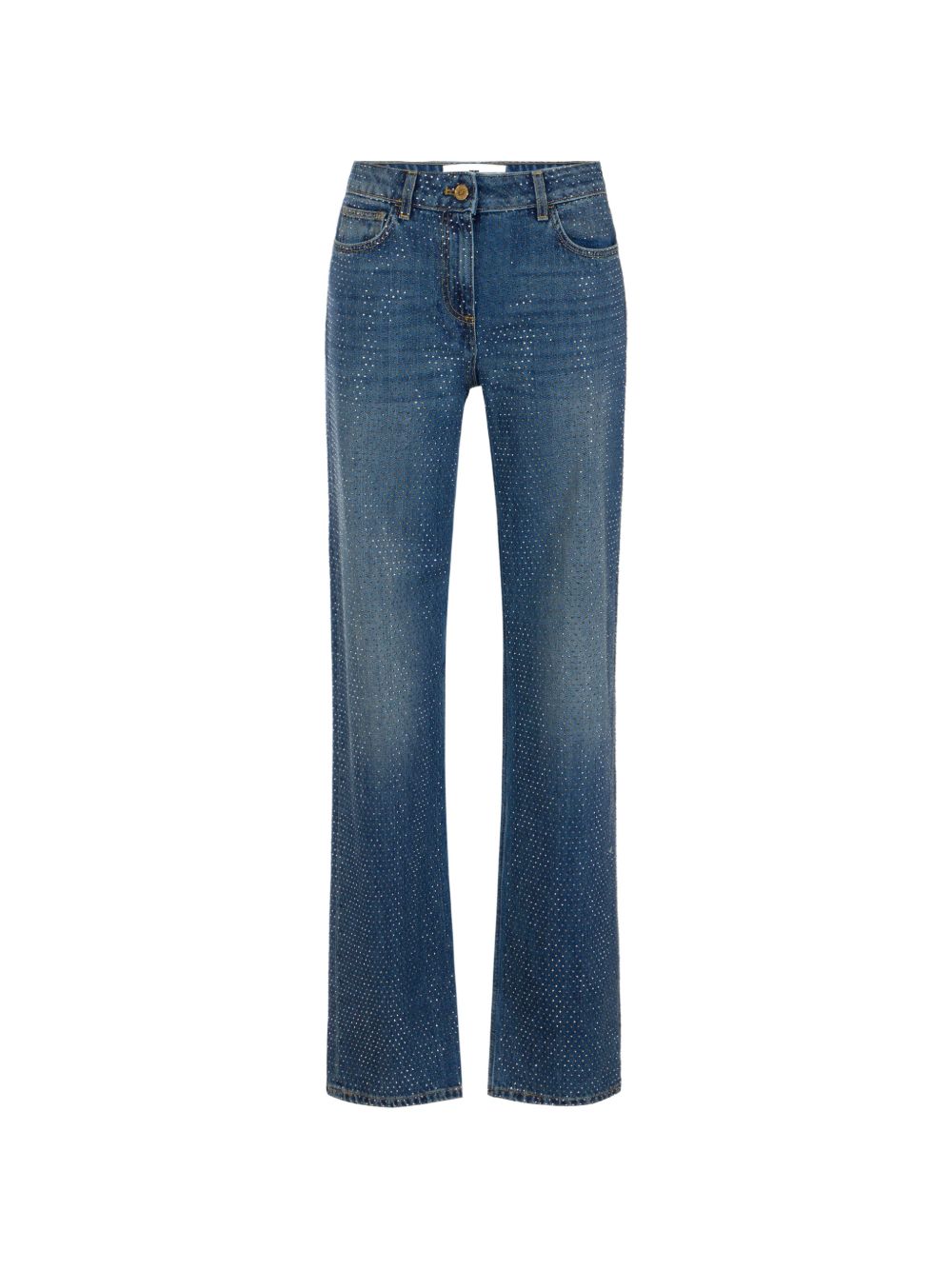 Elisabetta Franchi Rhinestone-Embellished Jeans — Blue