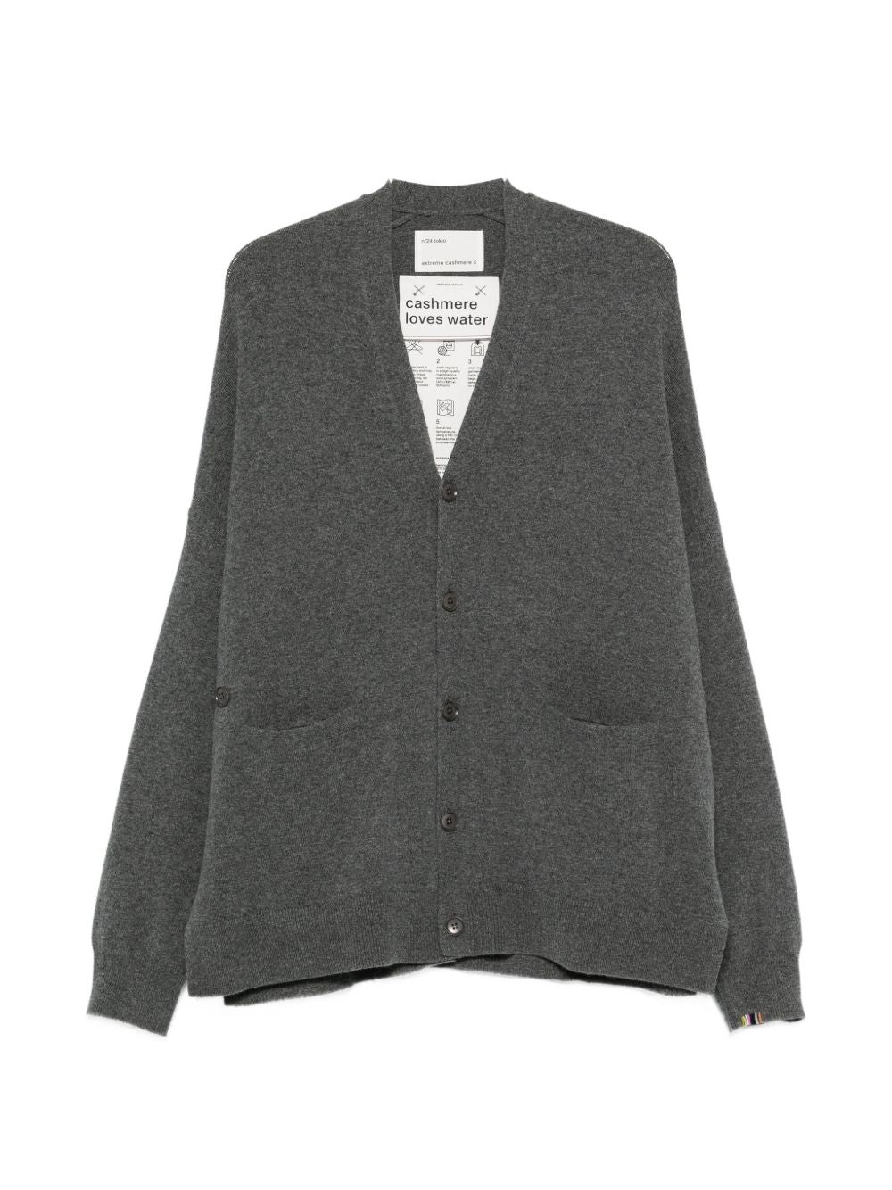 extreme cashmere Cashmere Cardigan — Charcoal