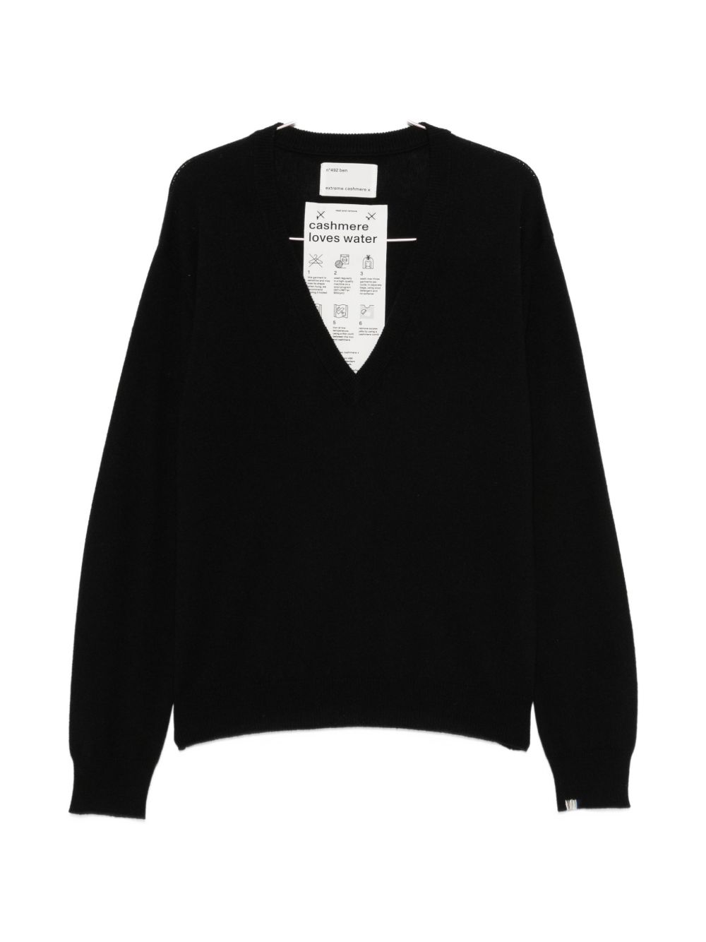 extreme cashmere Cashmere V-Neck Sweater — Black