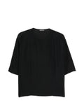 Emporio Armani Wool Blend Blouse — Black