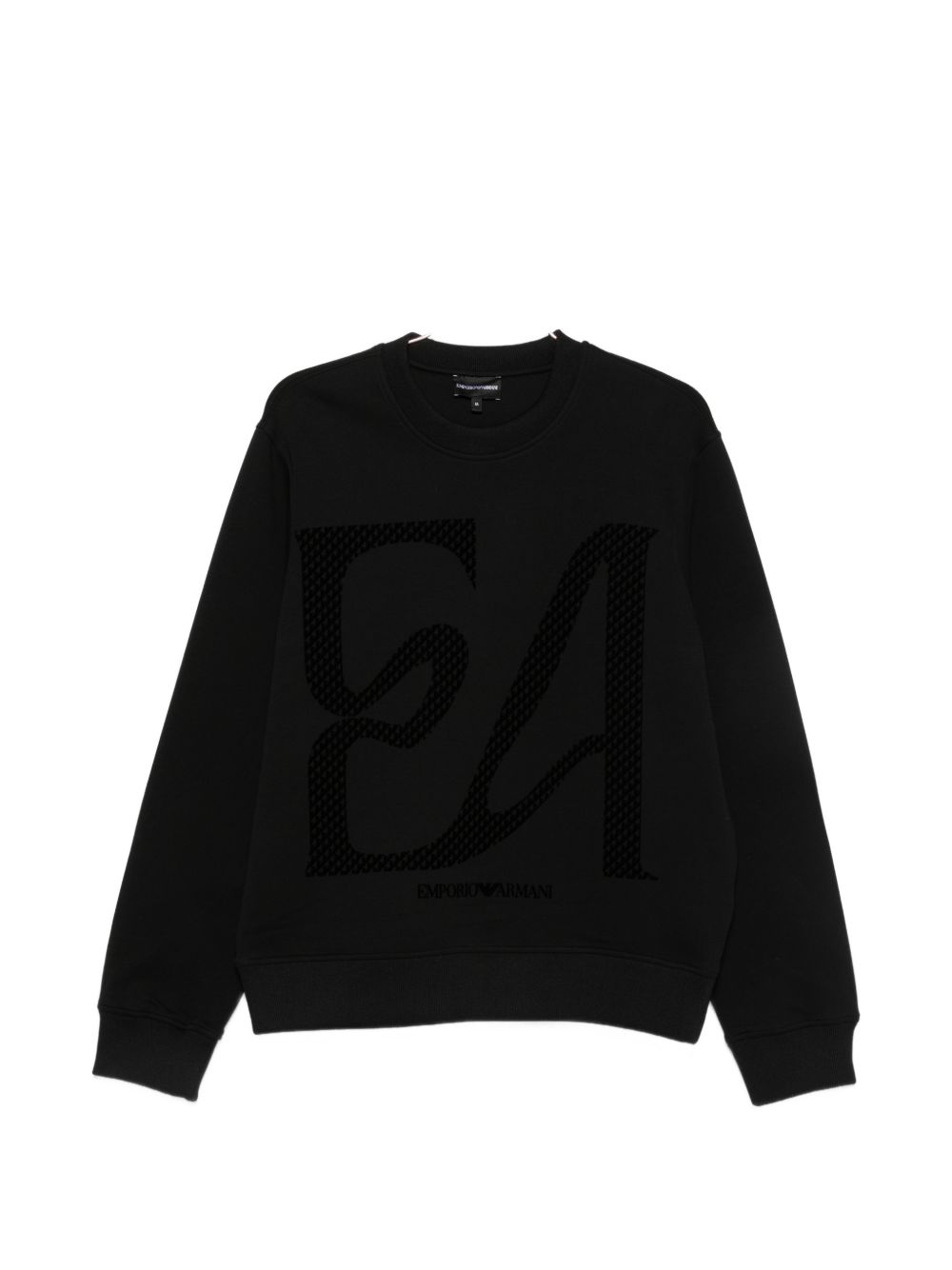 Emporio Armani Logo Cotton Sweatshirt — Black