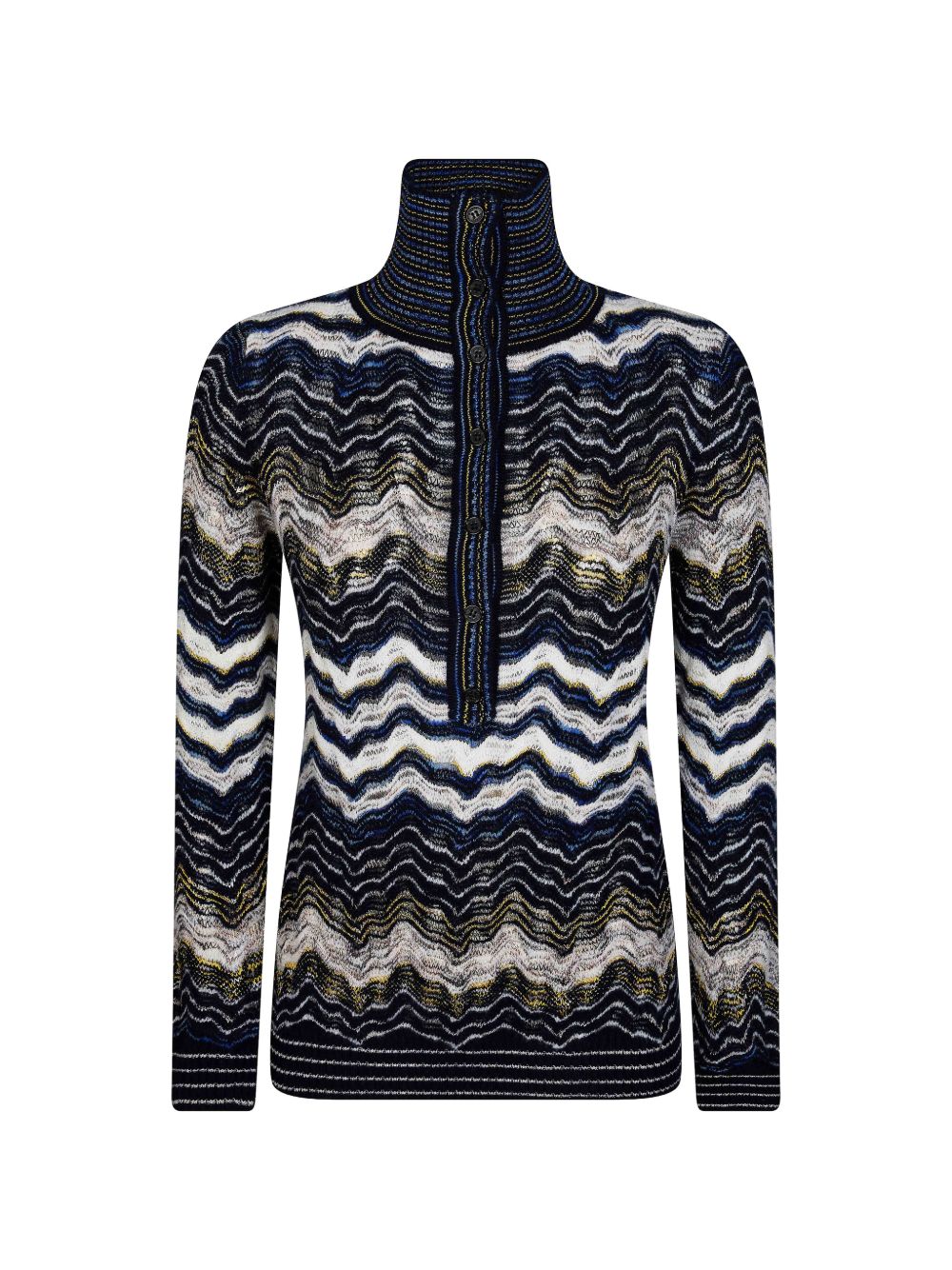 Missoni Zig-Zag Knit Sweater — Navy