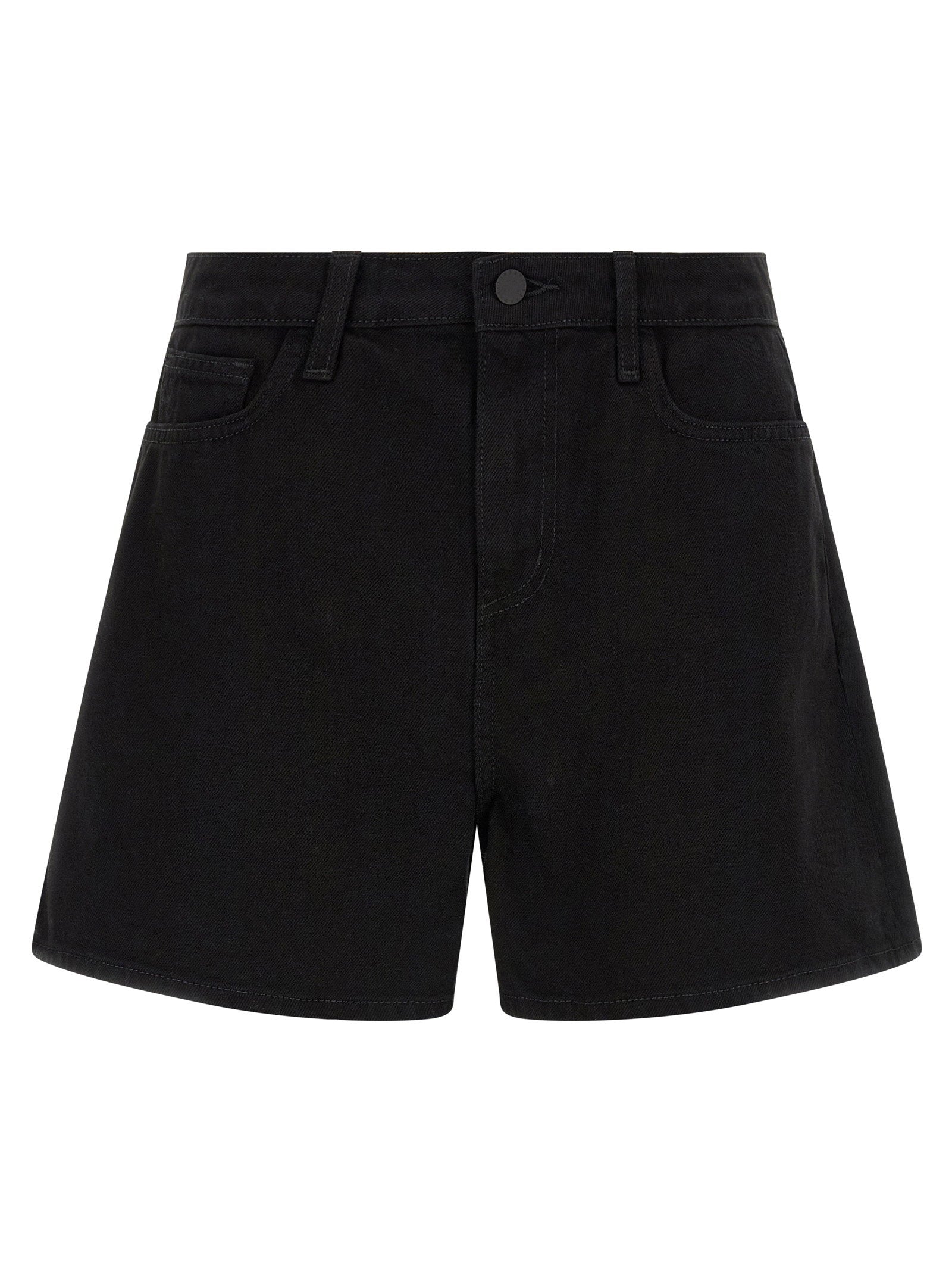 L'agence Lissania Denim Shorts — Black
