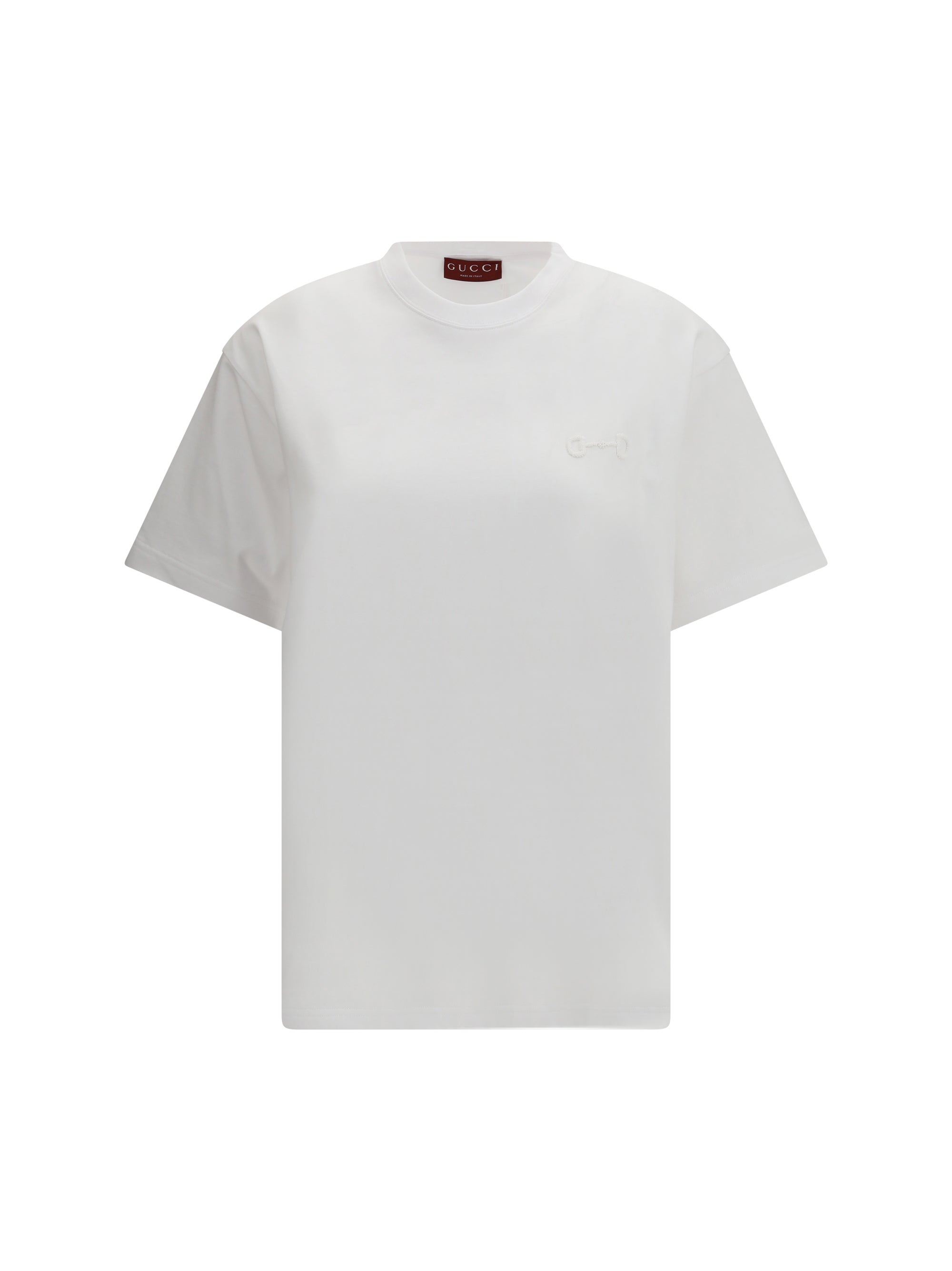 Gucci Embroidered Horsebit Cotton Jersey T-Shirt — White