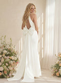 Trumpet/Mermaid Elastic Satin Bridesmaid Dresses With Bow(s)/Back Hole