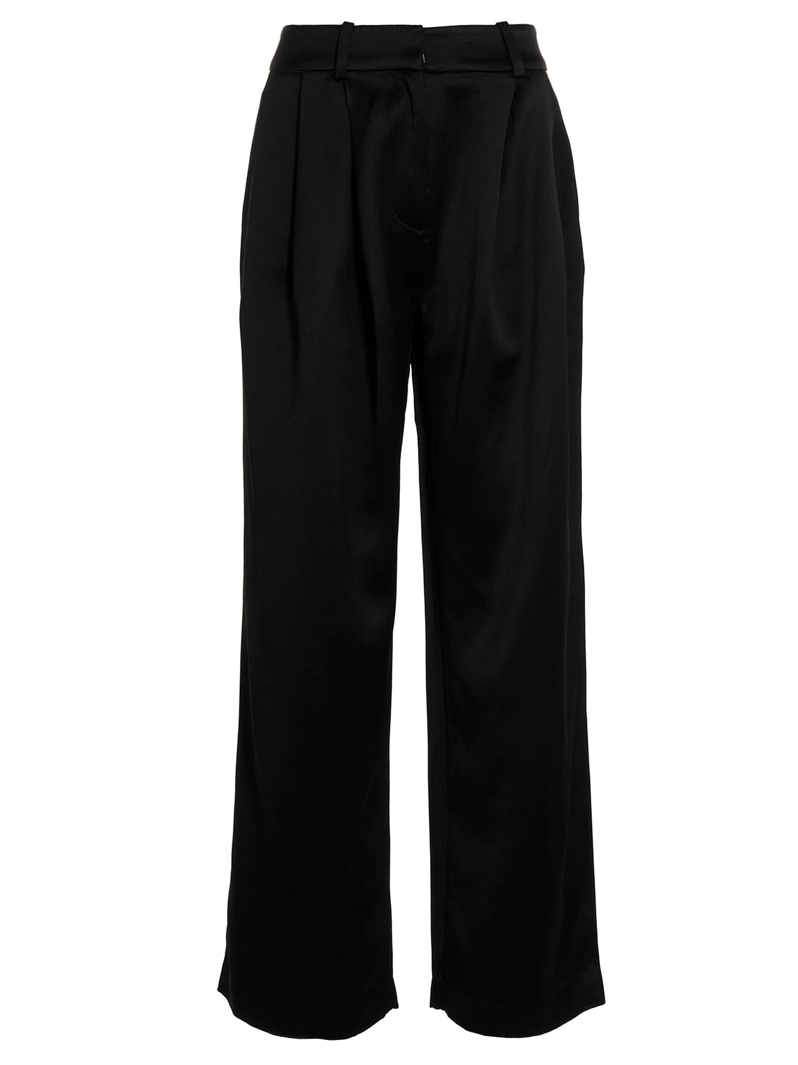 Co Front Pleated Trousers — Black