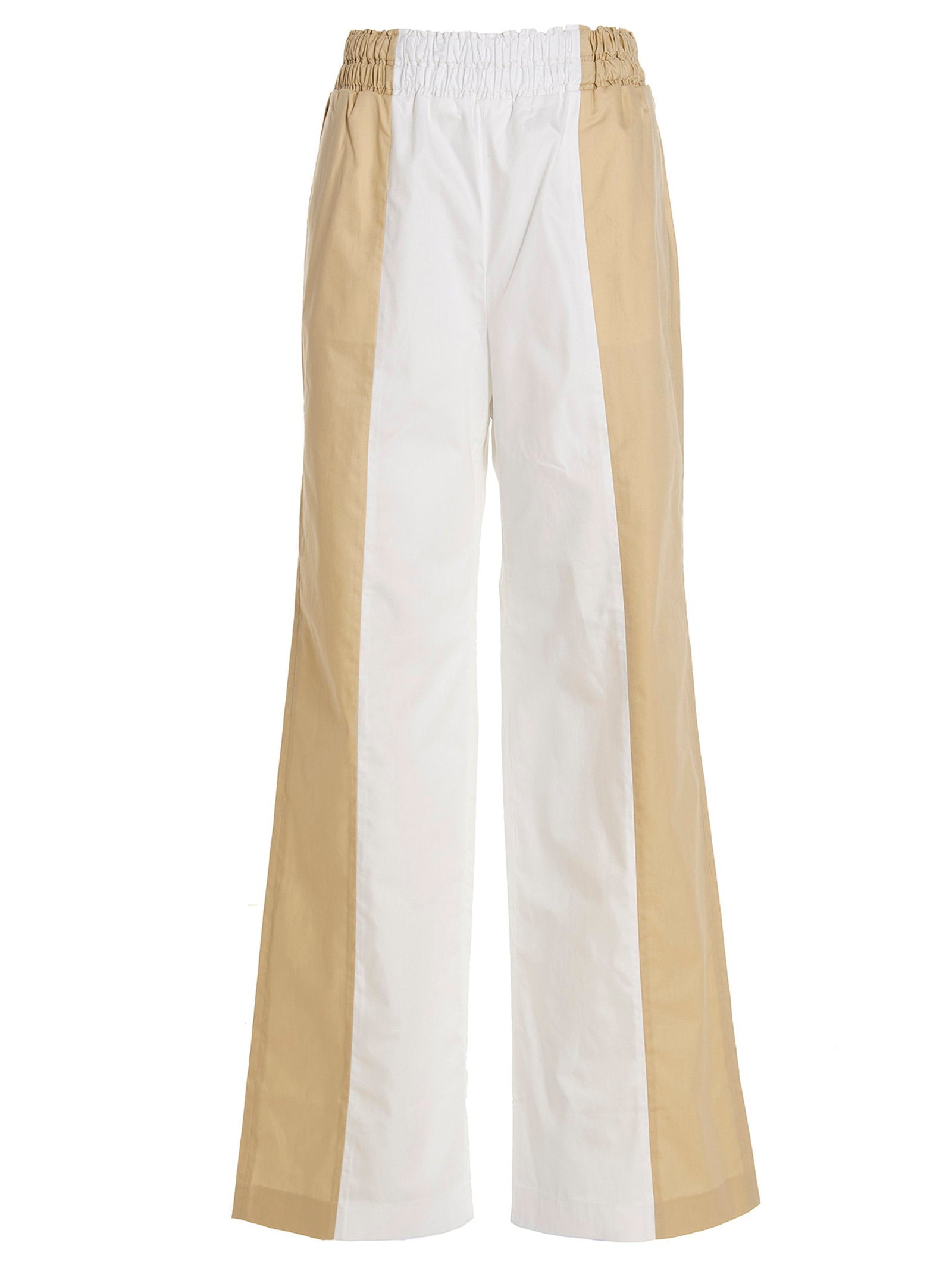 Fabiana Filippi Two-Tone Cotton Trousers — White