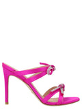 Stuart Weitzman Crystal Bow Heel — Fuchsia