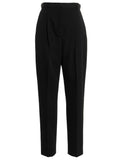 Tory Burch Wool Twill Trousers — Black