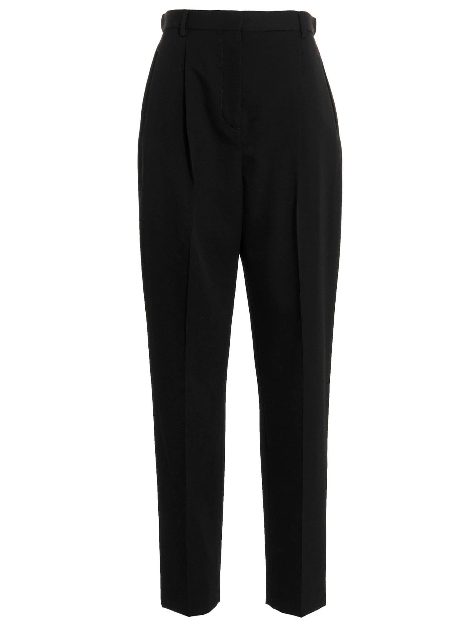 Tory Burch Wool Twill Trousers — Black