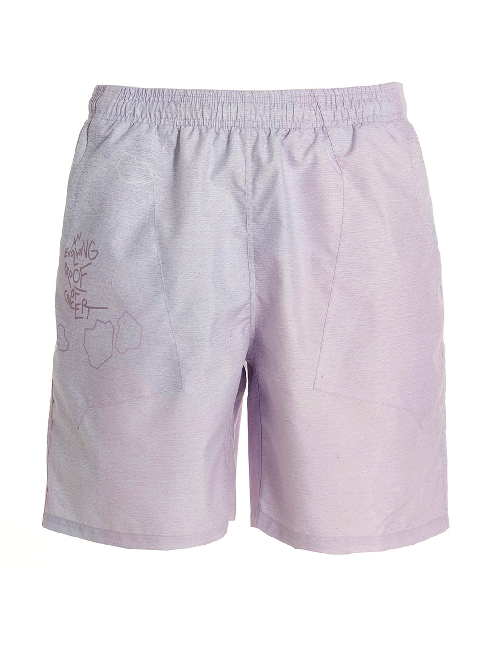 Objects Iv Life Printed Tech Fabric Shorts — Lavender