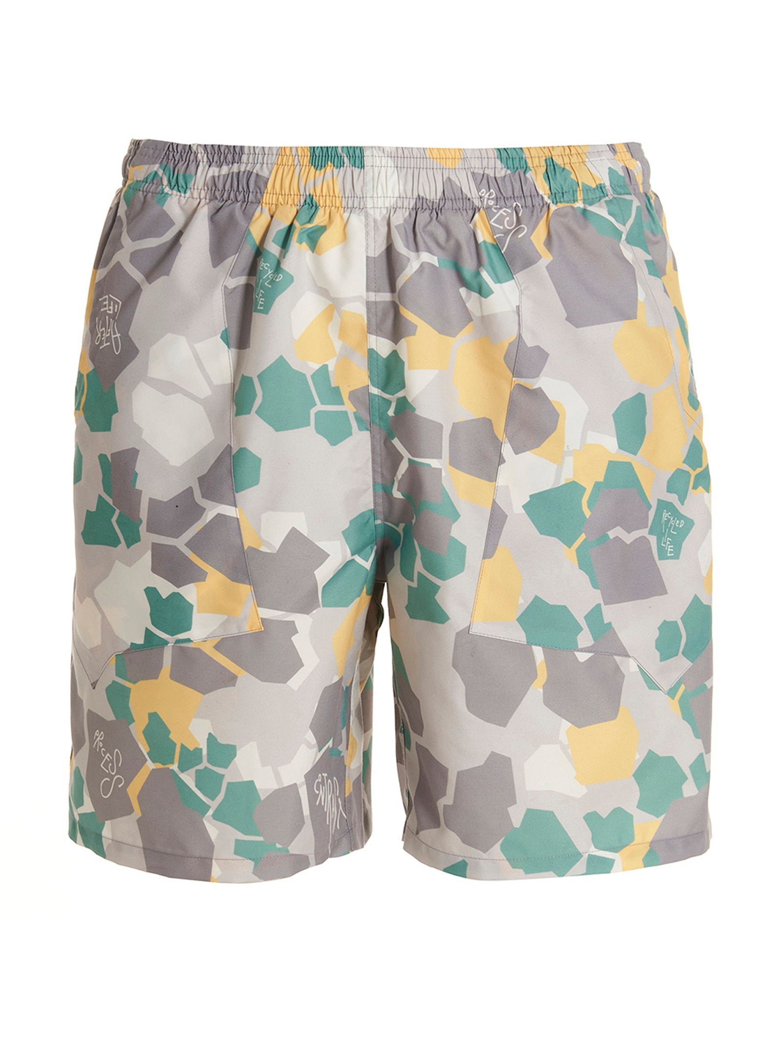 Objects Iv Life Geometric Print Shorts — Grey