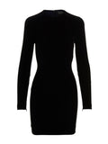 Balenciaga Stretch Ruched Twill Minidress — Black