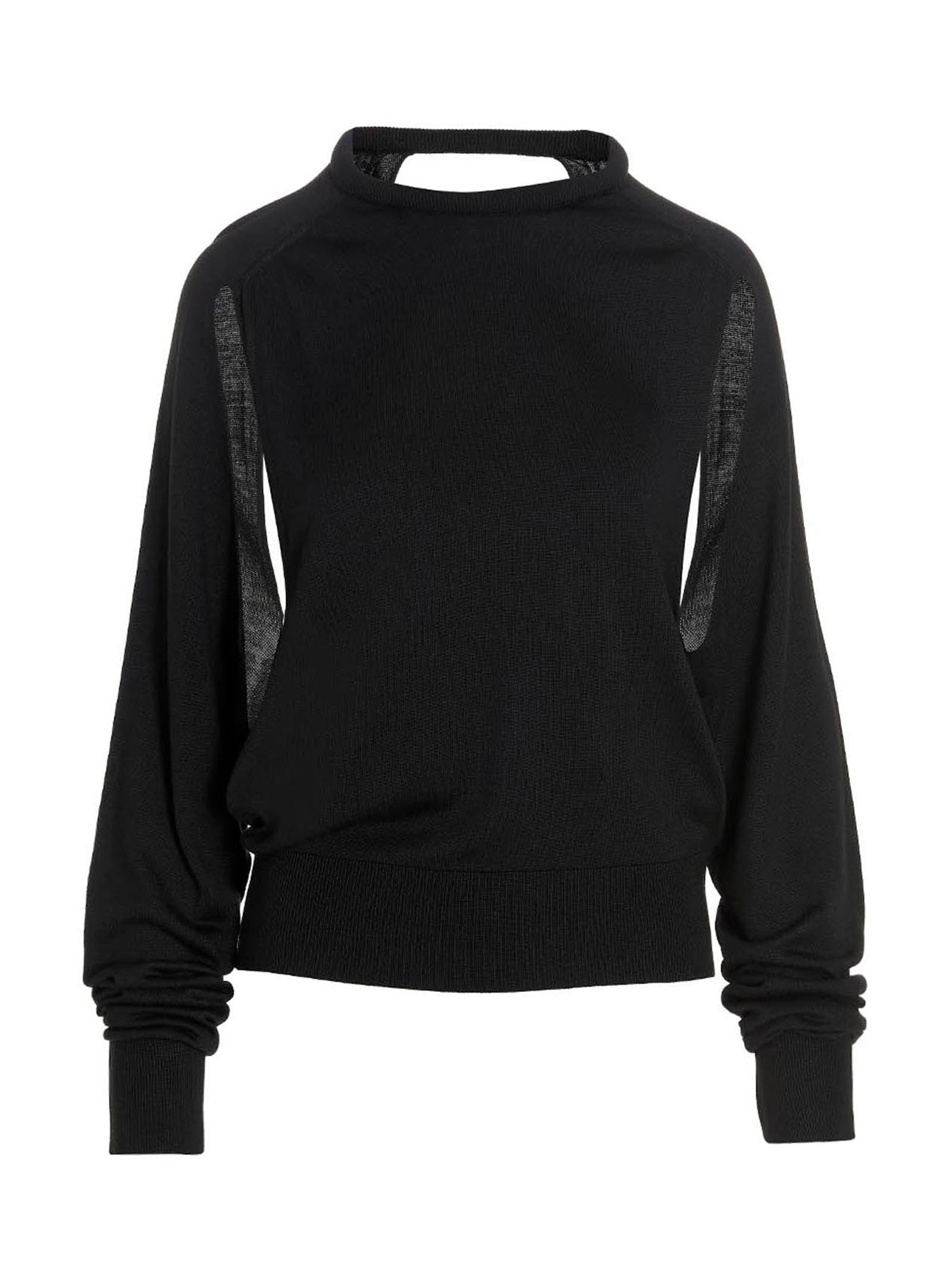 Ramael Cut-Out Insert Sweater — Black