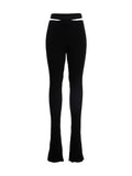 AndreĀdamo Ribbed Flared Trousers