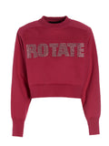 Rotate Birger Christensen Rhinestone-Embellished Sweatshirt — burgundy