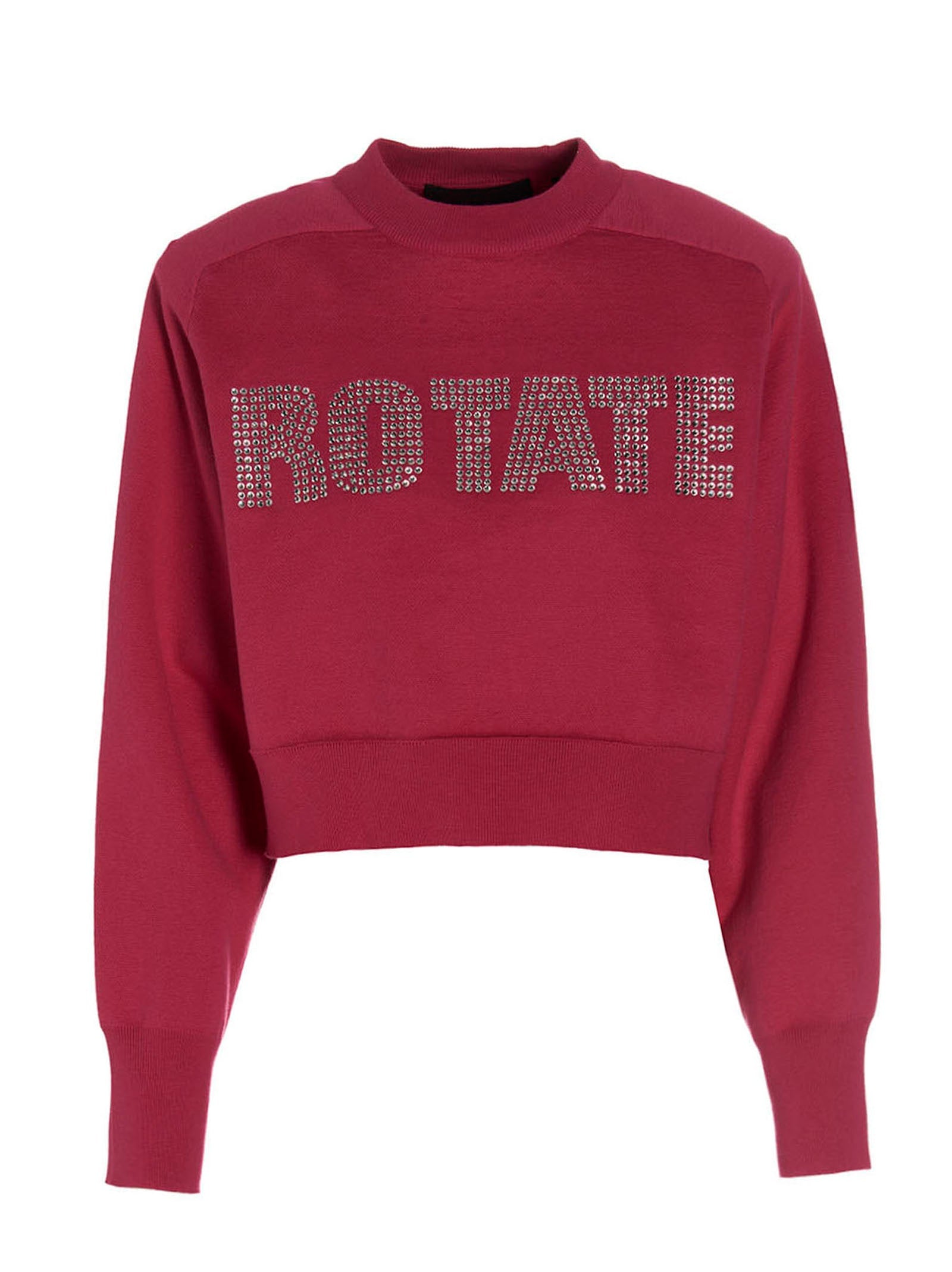 Rotate Birger Christensen Rhinestone-Embellished Sweatshirt — burgundy