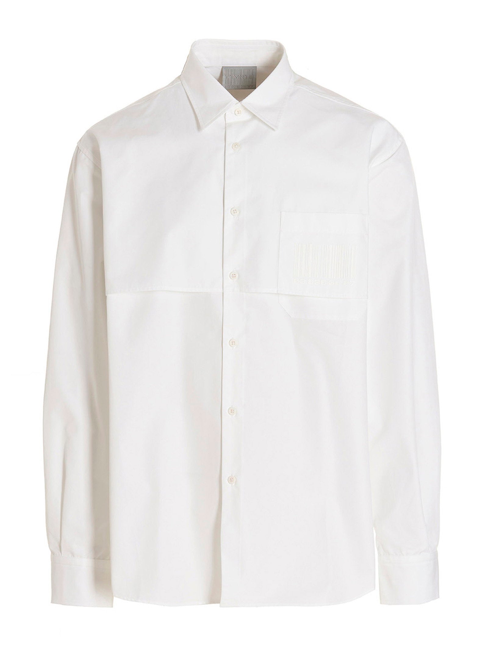 Vtmnts Barcode-Print Shirt — White