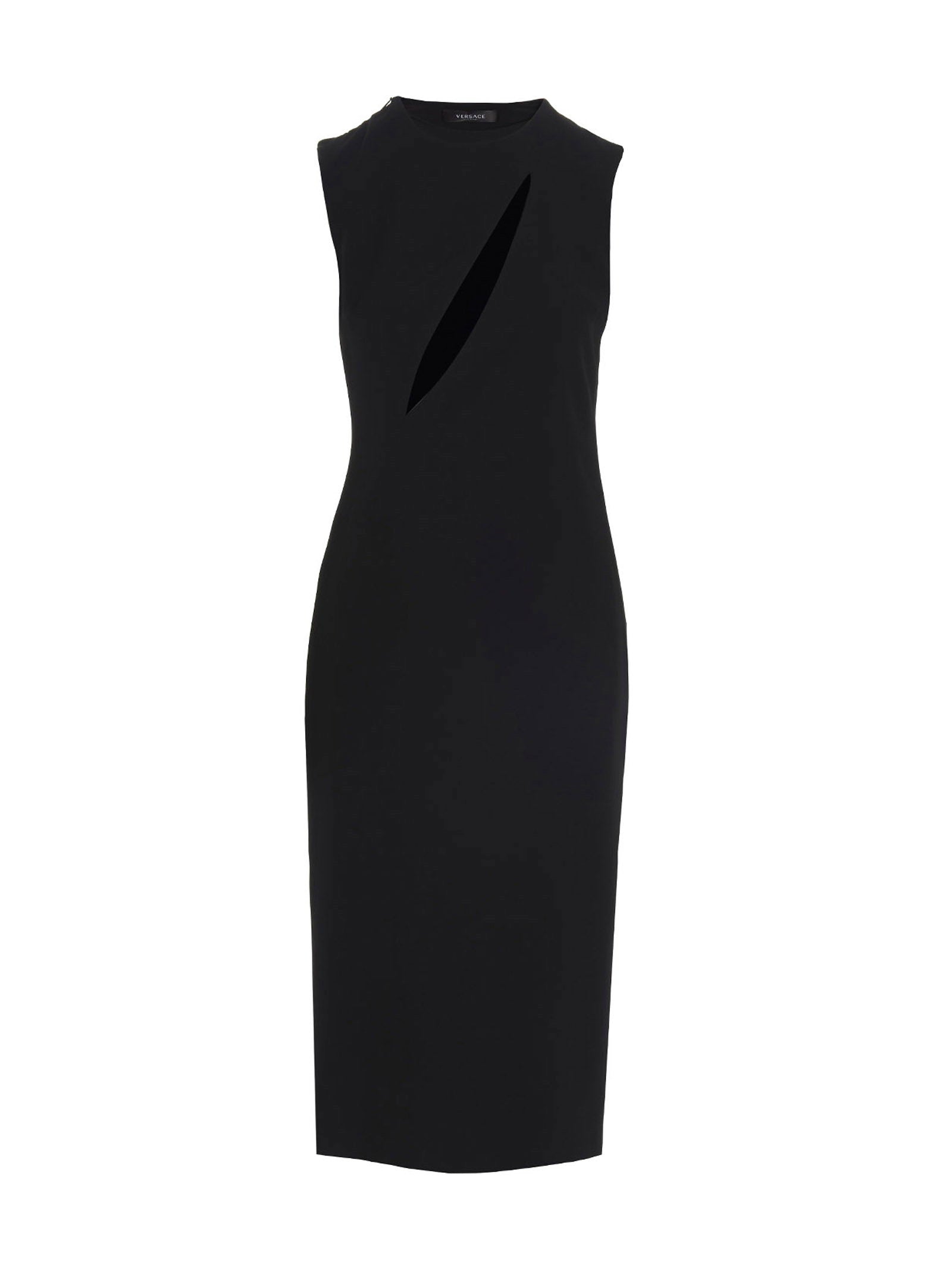 Versace Cut-Out Midi Dress — Black