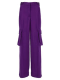 Versace Satin Cargo Pants — Purple