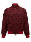 Baracuta Jacquard Patterned Bomber Jacket — Red