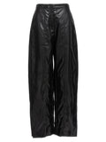 Jil Sander Coated Cupro Trousers — Black