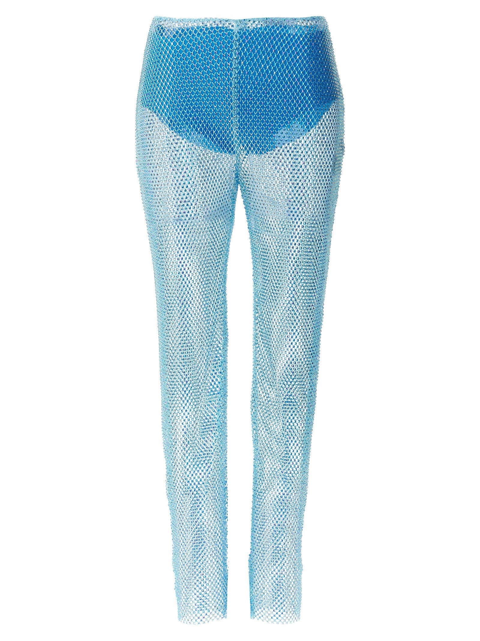 Giuseppe Di Morabito Sequin Mesh Pants — Blue