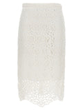 Burberry Lace Skirt — White