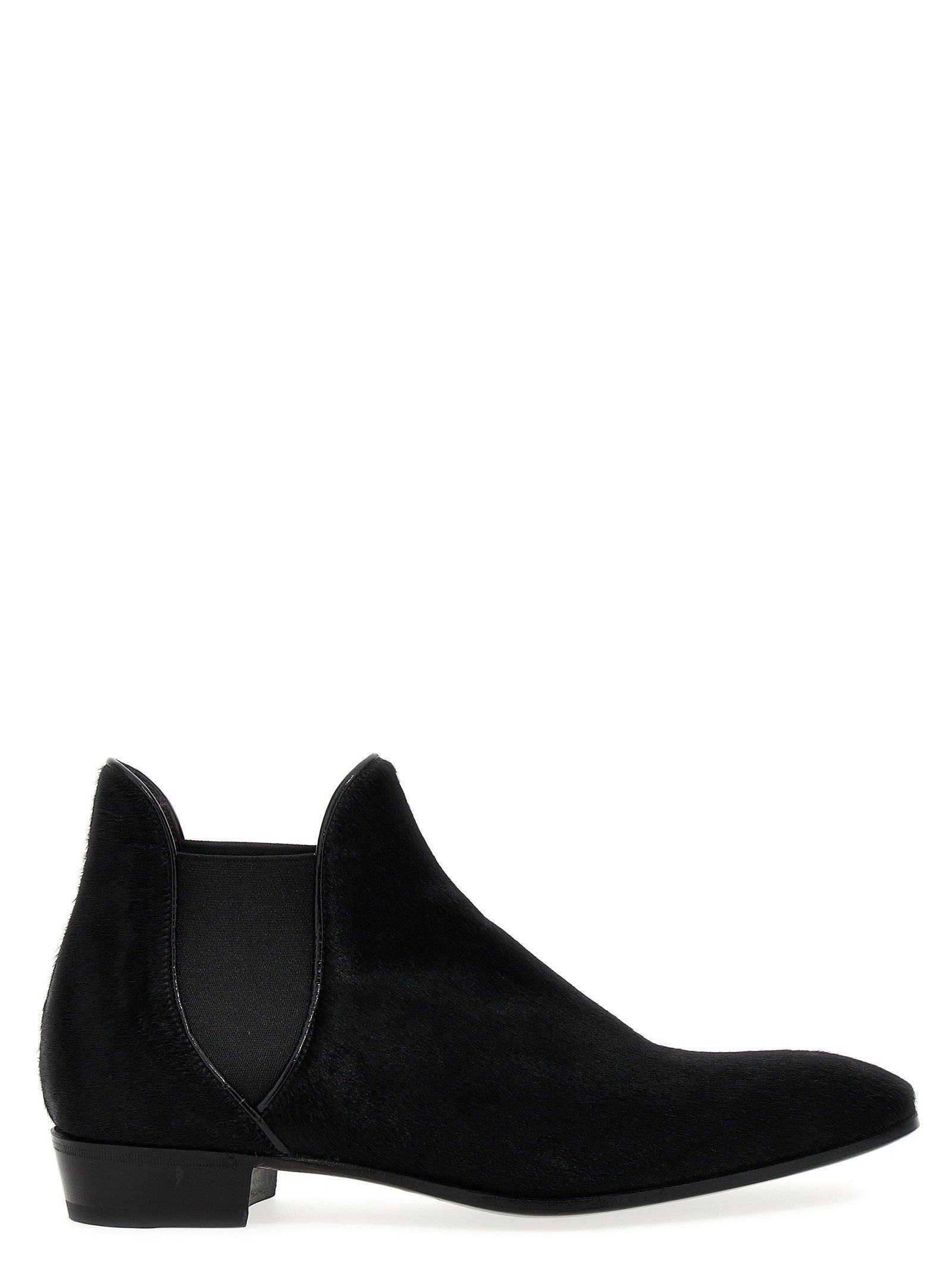 Lidfort Calf Hair Chelsea Boot — Black