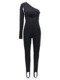 David Koma Cut-Out Scuba Bodysuit — Black
