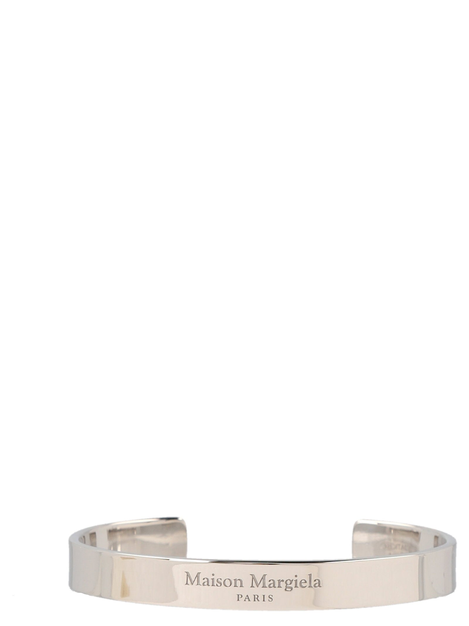 Maison Margiela Logo-Engraved Silver Bracelet — Silver