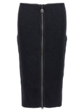 Tom Ford Ribbed Wool Skirt — Black