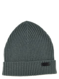 Brioni Cashmere Ribbed Beanie — Gray