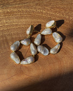 Pendientes de perlas en forma de circulo