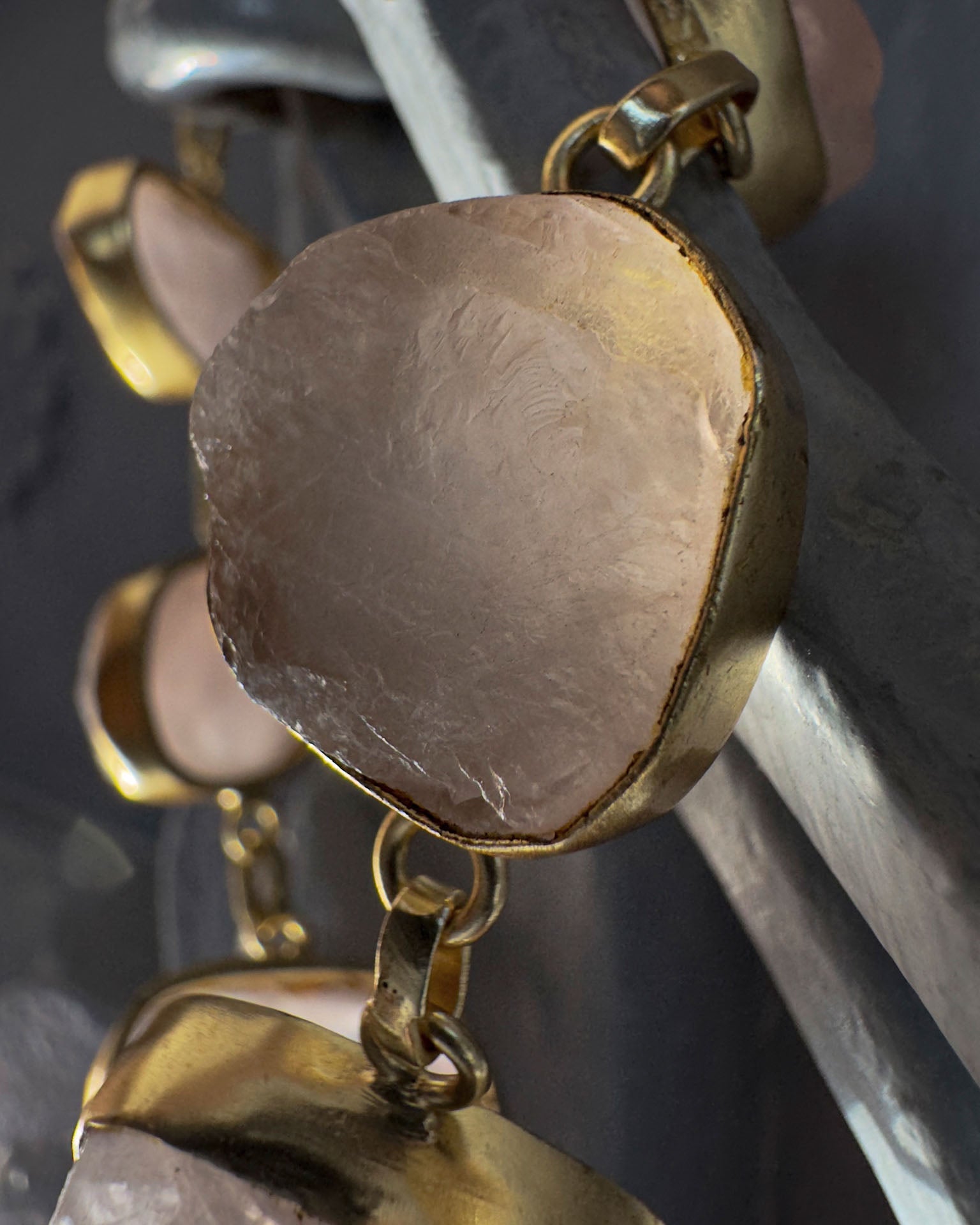 Pulsera Piedra Cuarzo Rosa CS