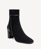 AmberGlow Square Toe Heeled Ankle Boot - Ultra Warm