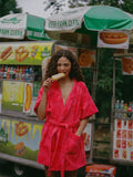 K. Juliet Watermelon Cotton Beach & Bathrobe