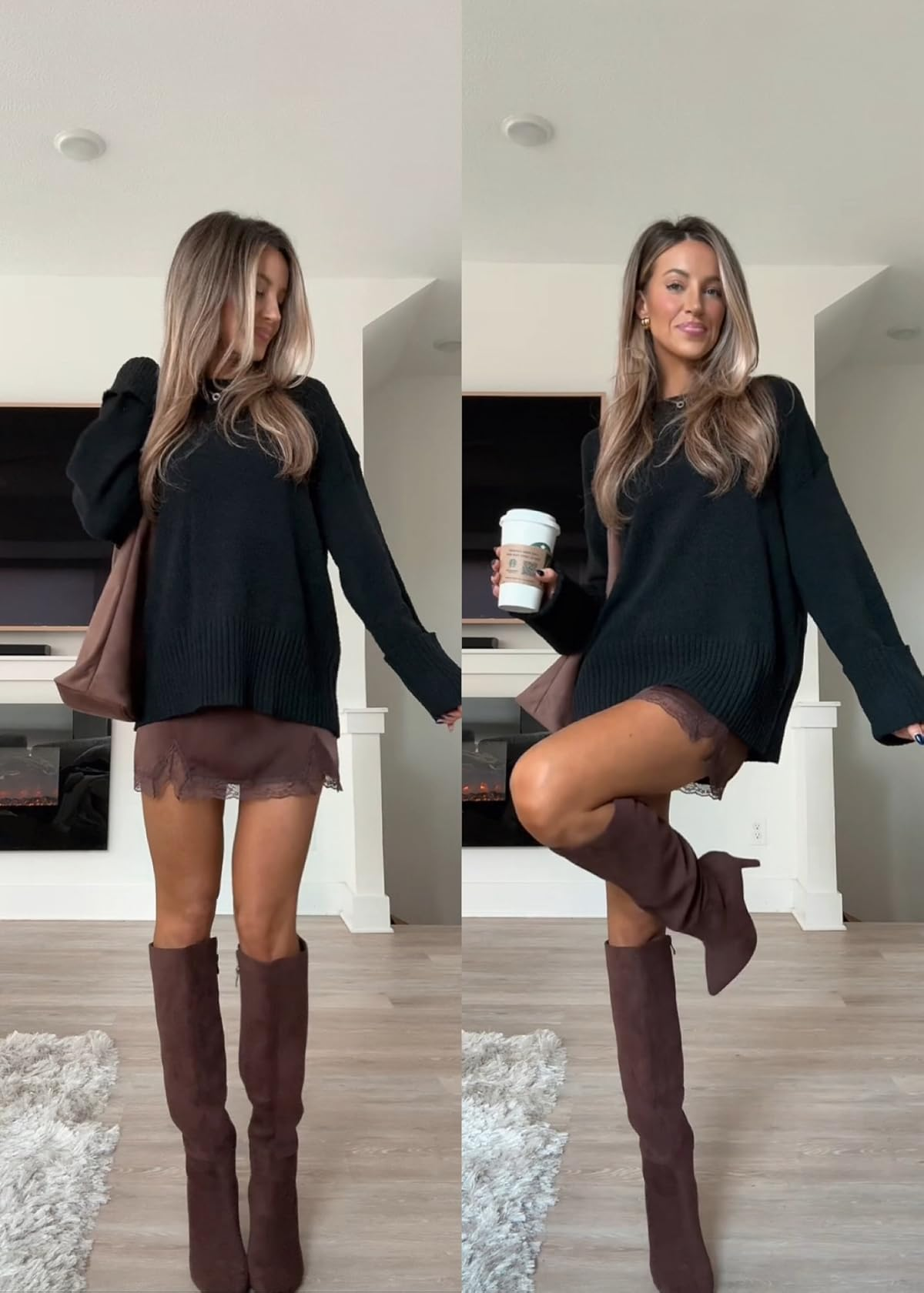 Crewneck Drop Shoulder Solid Knitted Pullover Sweater