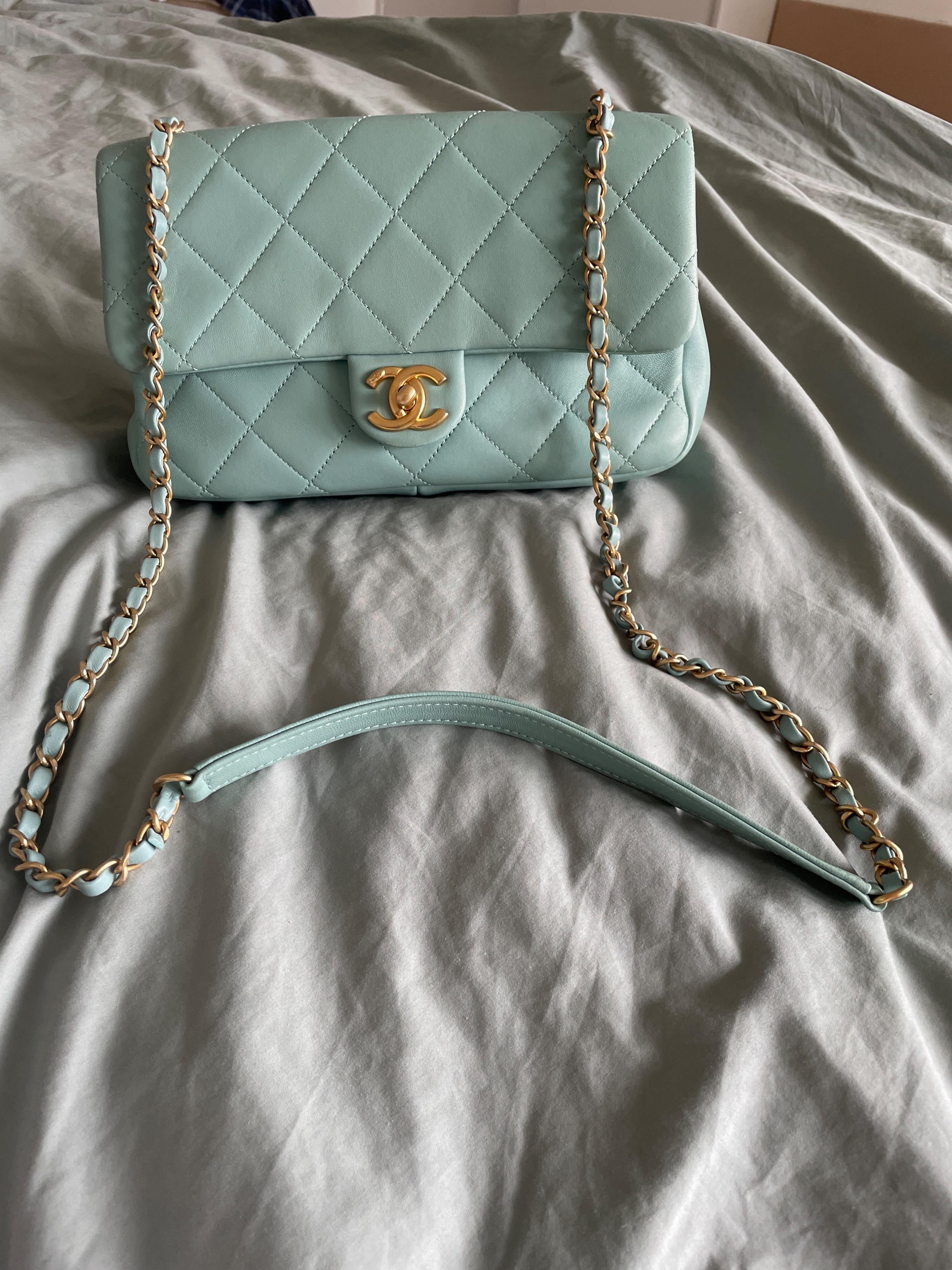 Chanel Blue Lambskin in the Loop Flap Bag