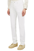 Paige White Slim Straight-Leg Denim Jeans