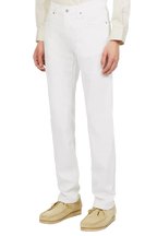 Paige White Slim Straight-Leg Denim Jeans
