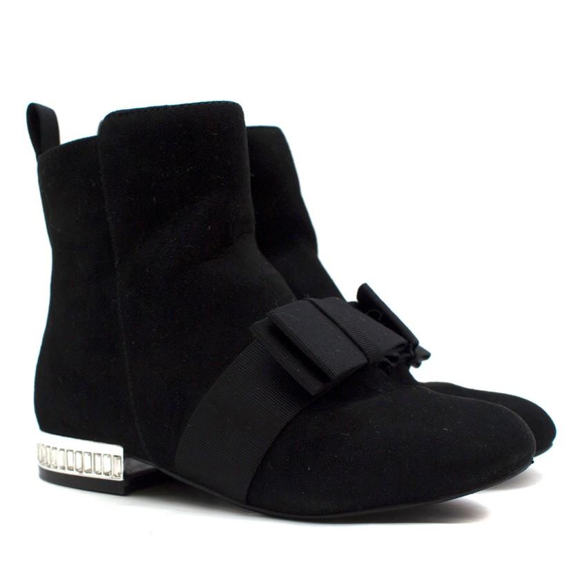 Miss KG Girls Black Suede Ankle Boots