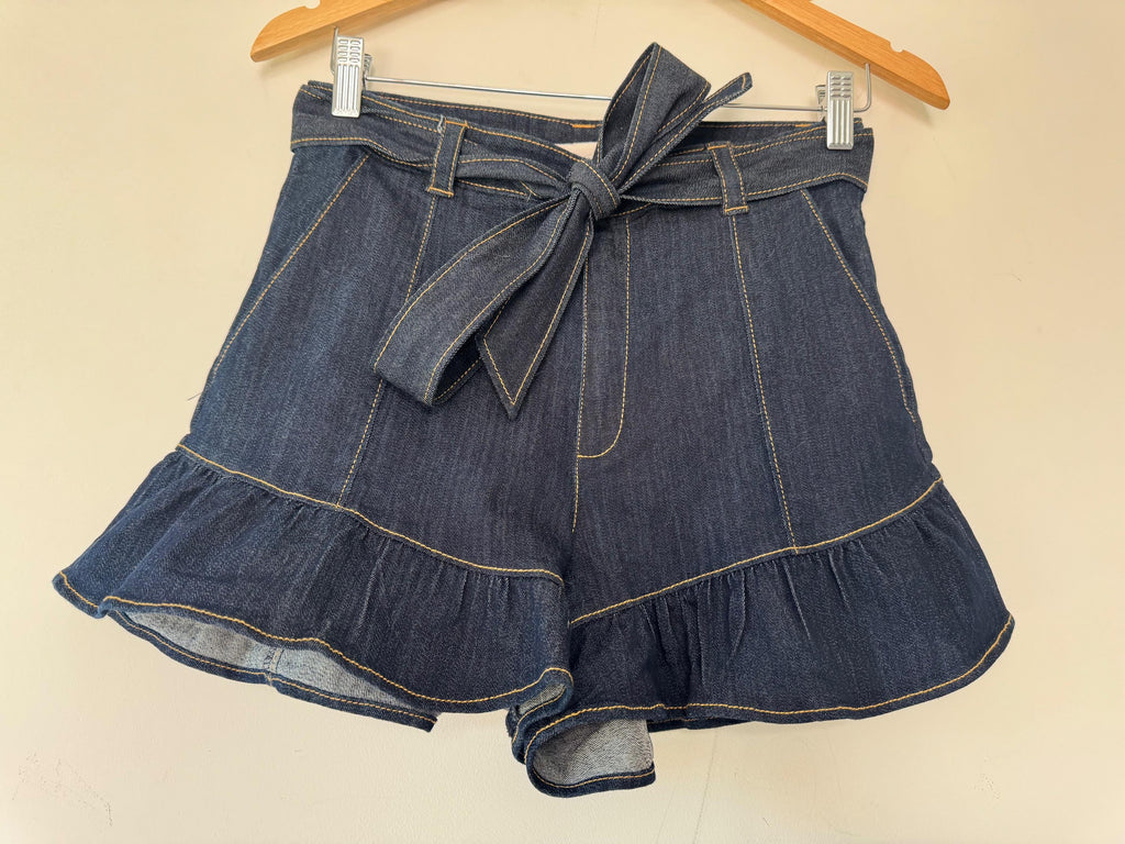 Denim Penny Belted Shorts