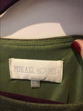 Mikael Aghal One Shoulder Khaki Dress